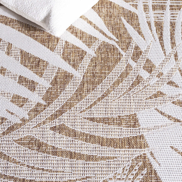 Safavieh Beach Modern Elegance Area Rug – Stylish Charcoal & Ivory Design For Indoor/Outdoor Spaces Brown ,Ivory 85% Polypropylene,15% Polyester Bhs294t-28