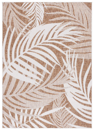 Safavieh Beach Modern Elegance Area Rug – Stylish Charcoal & Ivory Design For Indoor/Outdoor Spaces Brown ,Ivory 85% Polypropylene,15% Polyester Bhs294t-28