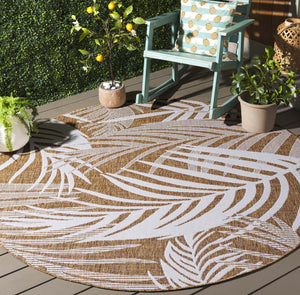 Safavieh Beach Modern Elegance Area Rug – Stylish Charcoal & Ivory Design For Indoor/Outdoor Spaces Brown ,Ivory 85% Polypropylene,15% Polyester Bhs294t-28