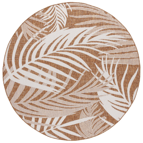 Safavieh Beach Modern Elegance Area Rug – Stylish Charcoal & Ivory Design For Indoor/Outdoor Spaces Brown ,Ivory 85% Polypropylene,15% Polyester Bhs294t-28