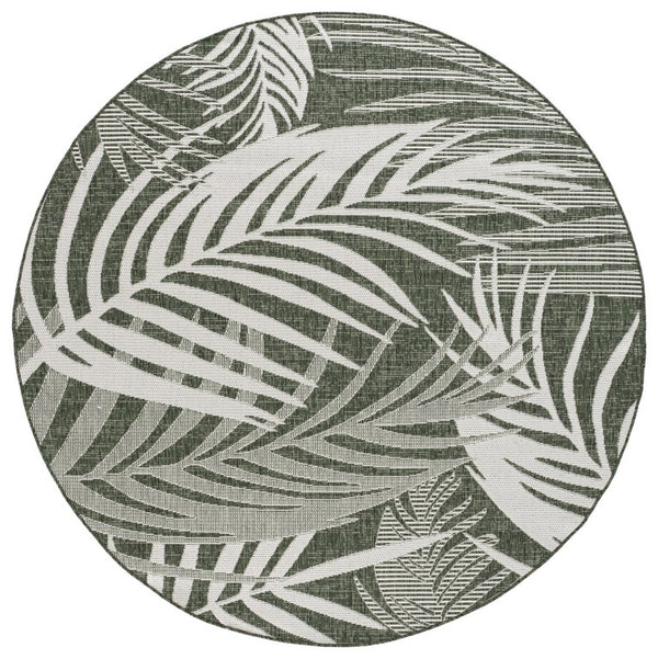 Safavieh Beach House Power Loomed Runner Rug Low Pile Polypropylene Blend Hallway Accent 6'-7" x 6'-7" Round BHS294Y-7R
