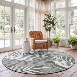 Safavieh Beach House Power Loomed Runner Rug Low Pile Polypropylene Blend Hallway Accent 6'-7" x 6'-7" Round BHS294Y-7R