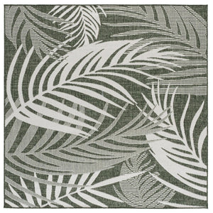Safavieh Beach House Power Loomed Runner Rug Low Pile Polypropylene Blend Hallway Accent 6'-7" x 6'-7" Square BHS294Y-7SQ