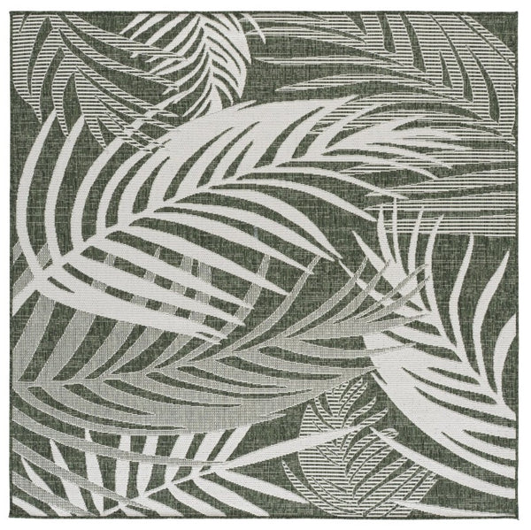 Safavieh Beach House Power Loomed Runner Rug Low Pile Polypropylene Blend Hallway Accent 6'-7" x 6'-7" Square BHS294Y-7SQ