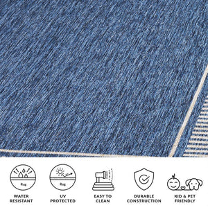 Safavieh Beach House Geometric Area Rug Power Loomed in Turkey for Living Room Spaces BHS300M-9