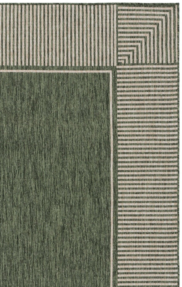 Safavieh Beach House Power Loomed Polypropylene Area Rug in Earthy Green Beige for Modern Living BHS300Y-5