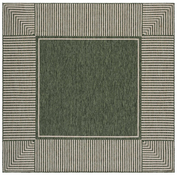 Safavieh Beach House Square Area Rug Power Loomed Polypropylene Low Pile Transitional Neutral BHS300Y-7SQ