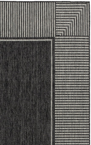 Safavieh Beach Beach House 300Z Black/Grey Runner 2'2" X 8' — Low-Profile, Power-Loomed Turkey, Durable Modern Rug BHS300Z-28