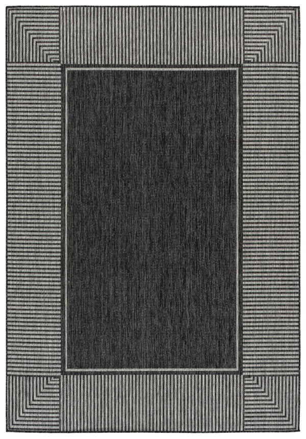 Safavieh Beach Beach House 300Z Black/Grey Runner 2'2" X 8' — Low-Profile, Power-Loomed Turkey, Durable Modern Rug BHS300Z-28