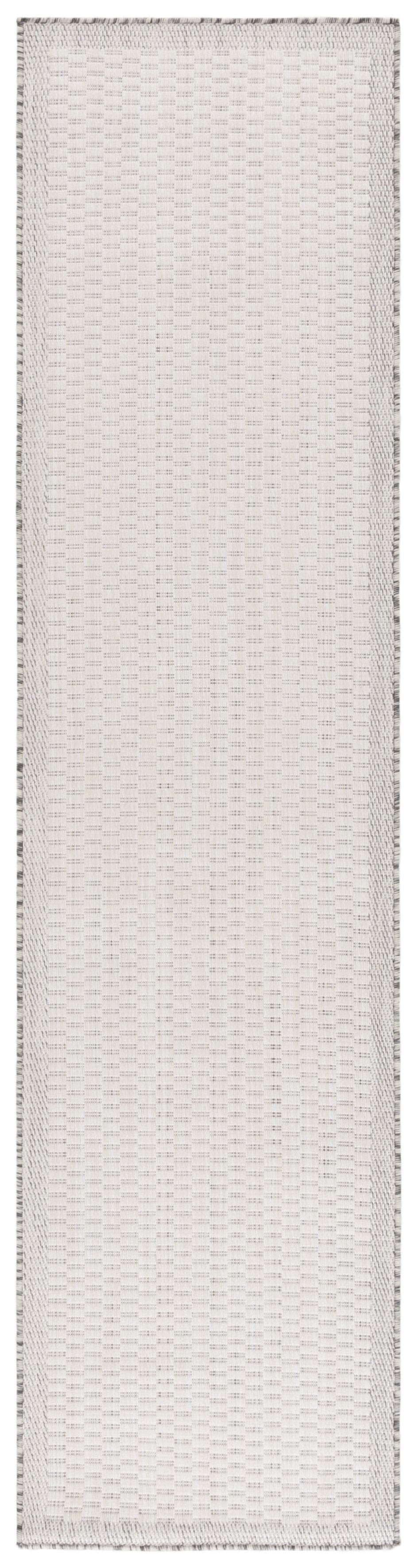 Safavieh Beach Contemporary Round Area Rug - Luxurious Plush Design For Indoor/Outdoor Elegant Spaces Ivory ,Light Grey Polypropylene Bhs404a-9