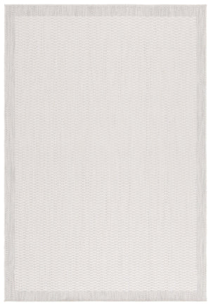 Safavieh Beach Contemporary Round Area Rug - Luxurious Plush Design For Indoor/Outdoor Elegant Spaces Ivory ,Light Grey Polypropylene Bhs404a-9