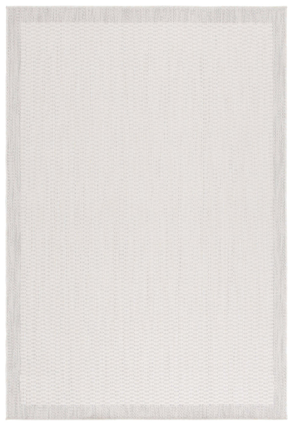 Safavieh Beach Contemporary Round Area Rug - Luxurious Plush Design For Indoor/Outdoor Elegant Spaces Ivory ,Light Grey Polypropylene Bhs404a-9