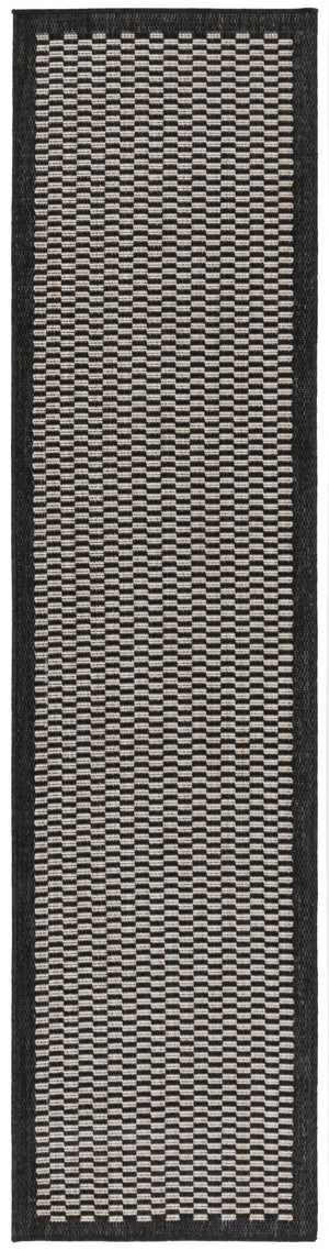 Safavieh Beach Contemporary Round Area Rug - Luxurious Plush Design For Indoor/Outdoor Elegant Spaces Black ,Beige Polypropylene Bhs404z-8