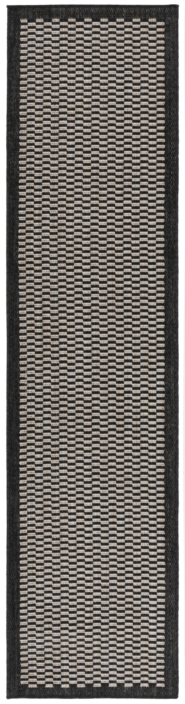 Safavieh Beach Contemporary Round Area Rug - Luxurious Plush Design For Indoor/Outdoor Elegant Spaces Black ,Beige Polypropylene Bhs404z-8