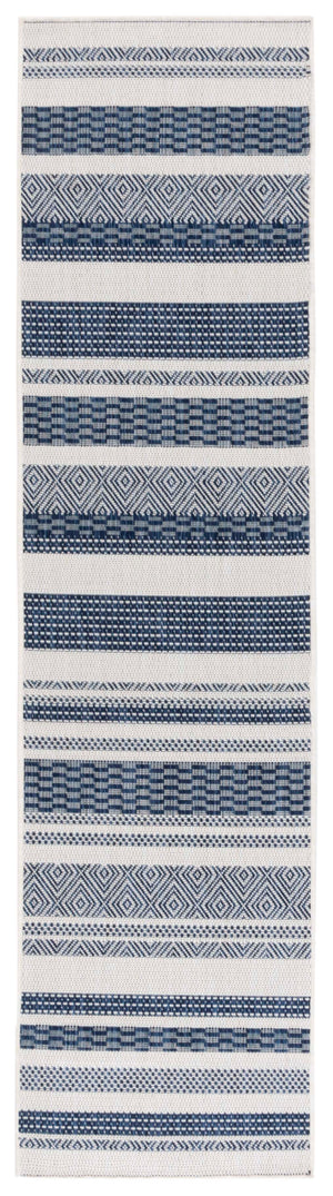 Safavieh Beach Area Rug - Elegant Power-loomed Design In Navy And Ivory For Stylish Indoor & Outdoor Spaces Brown ,Ivory Polypropylene Bhs410t-7sq