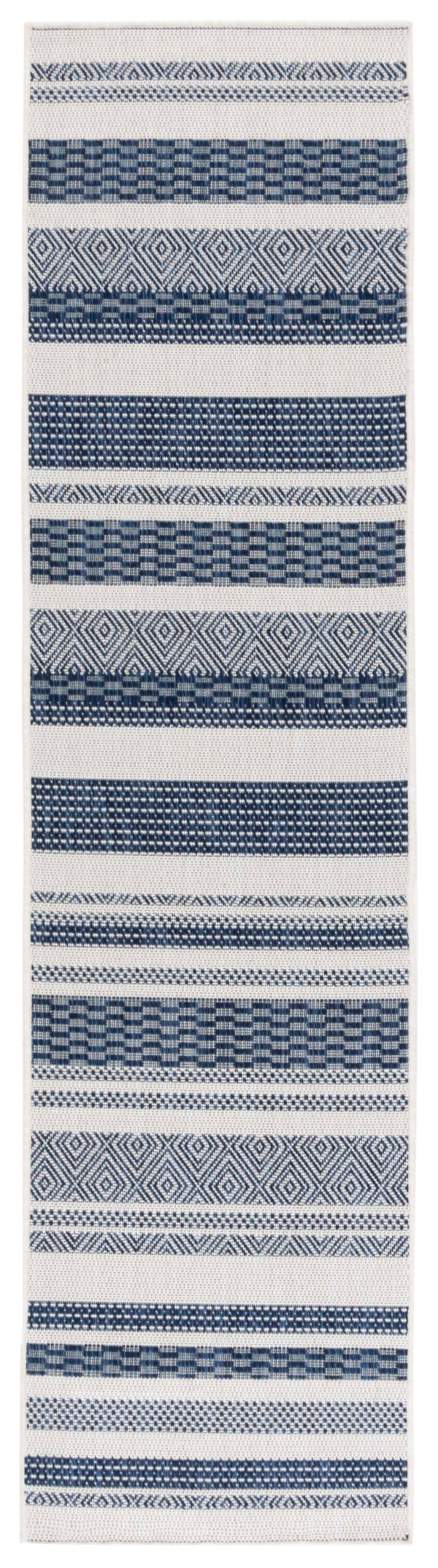 Safavieh Beach Area Rug - Elegant Power-loomed Design In Navy And Ivory For Stylish Indoor & Outdoor Spaces Brown ,Ivory Polypropylene Bhs410t-7sq