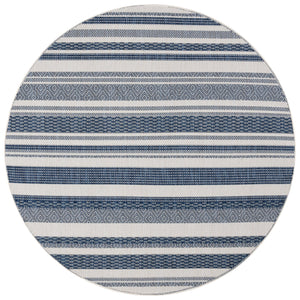 Safavieh Beach Area Rug - Elegant Power-loomed Design In Navy And Ivory For Stylish Indoor & Outdoor Spaces Brown ,Ivory Polypropylene Bhs410t-7sq