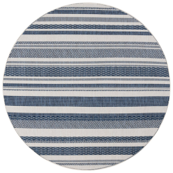Safavieh Beach Area Rug - Elegant Power-loomed Design In Navy And Ivory For Stylish Indoor & Outdoor Spaces Brown ,Ivory Polypropylene Bhs410t-7sq