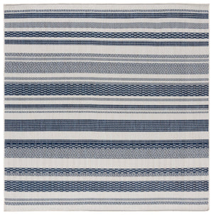 Safavieh Beach Area Rug - Elegant Power-loomed Design In Navy And Ivory For Stylish Indoor & Outdoor Spaces Brown ,Ivory Polypropylene Bhs410t-7sq