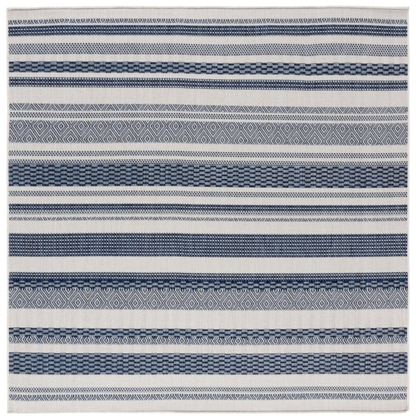 Safavieh Beach Area Rug - Elegant Power-loomed Design In Navy And Ivory For Stylish Indoor & Outdoor Spaces Brown ,Ivory Polypropylene Bhs410t-7sq