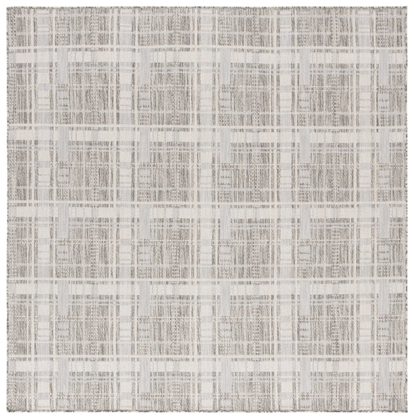 Safavieh Beach Modern Elegance Grey And Ivory Square Area Rug For Indoor And Outdoor Spaces – Durable Style Grey ,Ivory Polypropylene Bhs412f-7sq