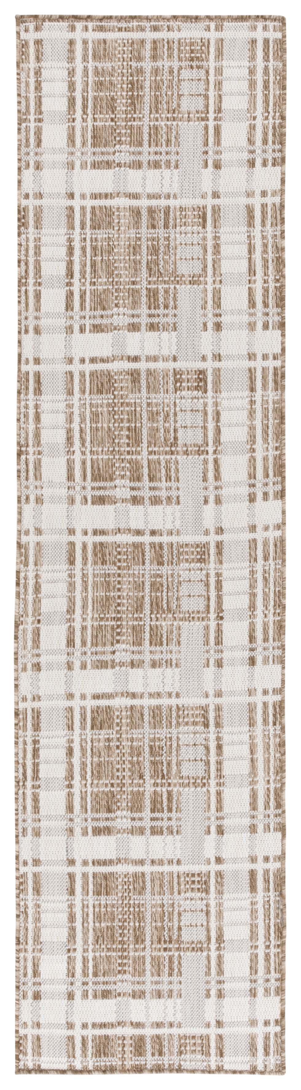 Safavieh Beach Modern Elegance Grey And Ivory Square Area Rug For Indoor And Outdoor Spaces – Durable Style Brown ,Ivory Polypropylene Bhs412t-28