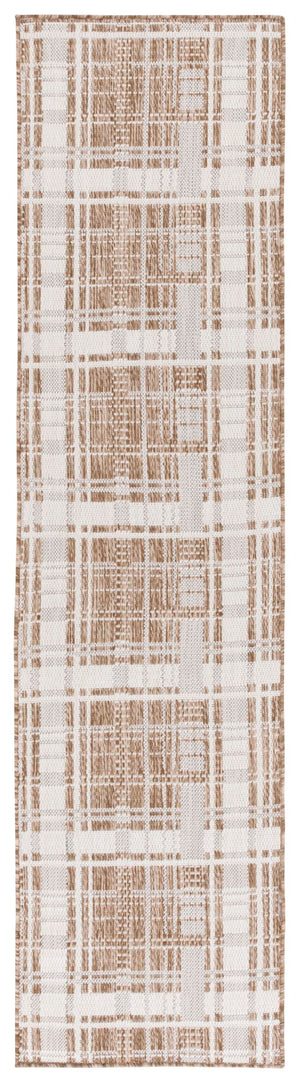 Safavieh Beach Modern Elegance Grey And Ivory Square Area Rug For Indoor And Outdoor Spaces – Durable Style Brown ,Ivory Polypropylene Bhs412t-28