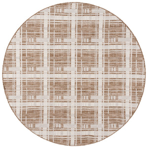 Safavieh Beach Modern Elegance Grey And Ivory Square Area Rug For Indoor And Outdoor Spaces – Durable Style Brown ,Ivory Polypropylene Bhs412t-28