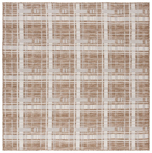 Safavieh Beach Modern Elegance Grey And Ivory Square Area Rug For Indoor And Outdoor Spaces – Durable Style Brown ,Ivory Polypropylene Bhs412t-28