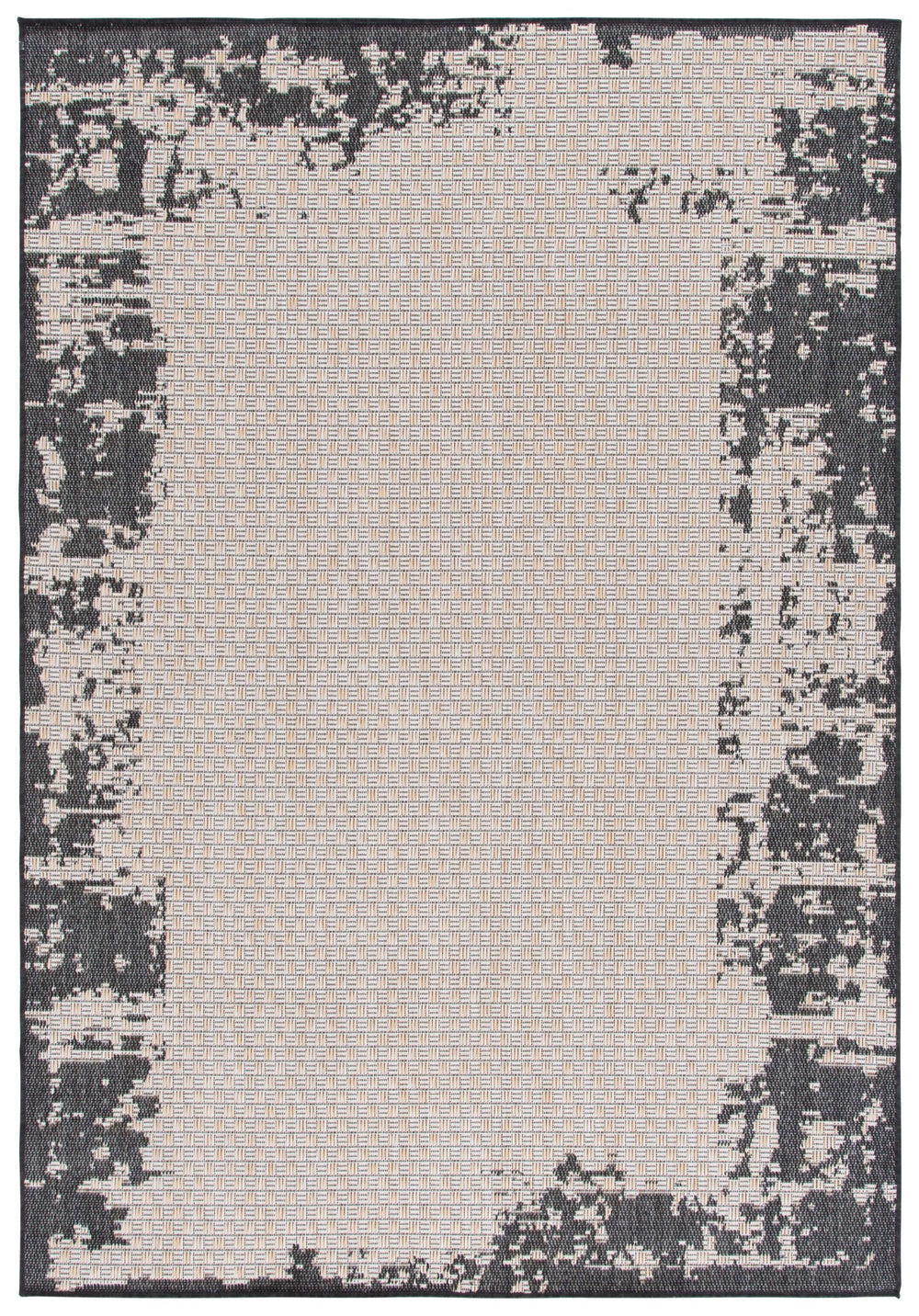 Safavieh Beach Area Rug - Stylish Indoor/Outdoor Design In Elegant Black And Beige, Perfect For Modern Decor Black ,Beige Polypropylene Bhs414z-7sq