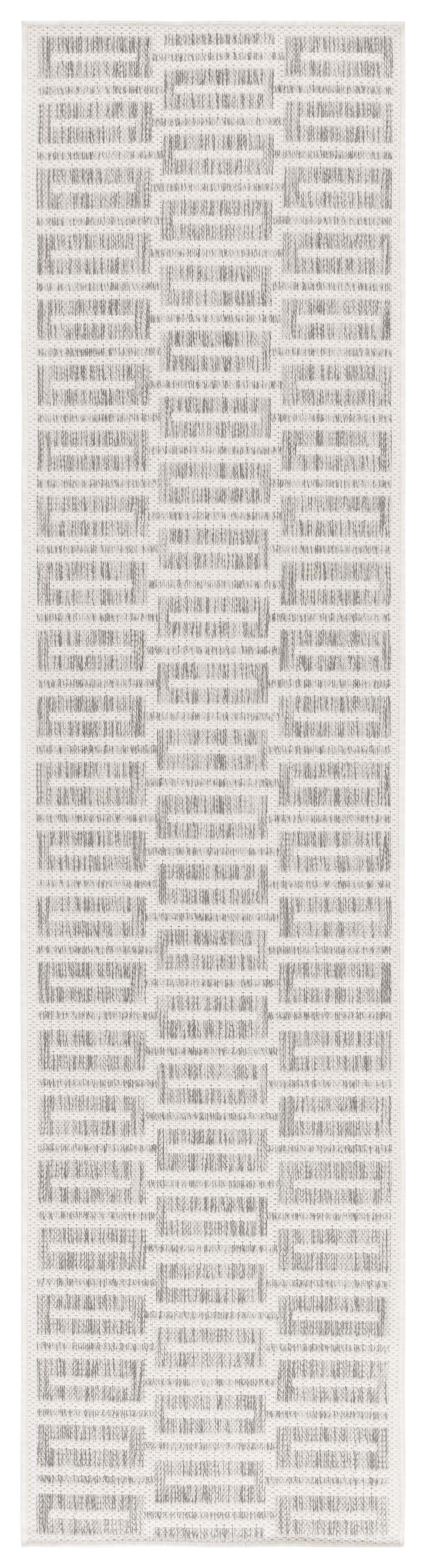 Safavieh Beach Area Rug - Timeless Grey & Ivory Geometric Design, Durable Indoor/Outdoor Comfort For Any Space Grey ,Ivory Polypropylene Bhs418f-4