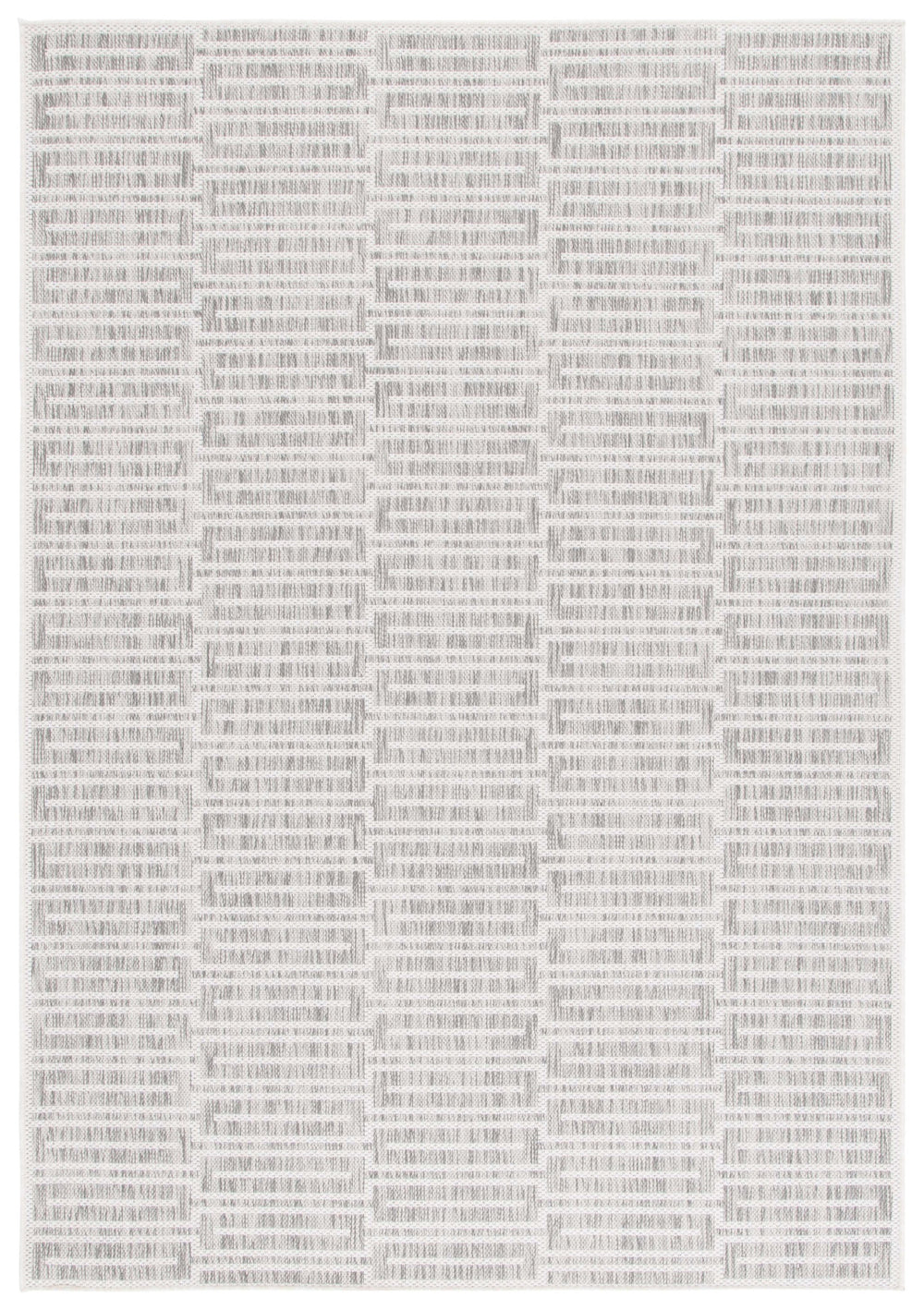 Safavieh Beach Area Rug - Timeless Grey & Ivory Geometric Design, Durable Indoor/Outdoor Comfort For Any Space Grey ,Ivory Polypropylene Bhs418f-4