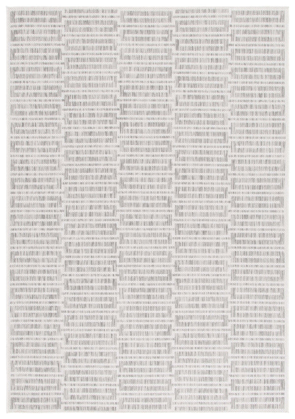 Safavieh Beach Area Rug - Timeless Grey & Ivory Geometric Design, Durable Indoor/Outdoor Comfort For Any Space Grey ,Ivory Polypropylene Bhs418f-4
