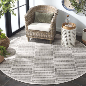 Safavieh Beach Area Rug - Timeless Grey & Ivory Geometric Design, Durable Indoor/Outdoor Comfort For Any Space Grey ,Ivory Polypropylene Bhs418f-4