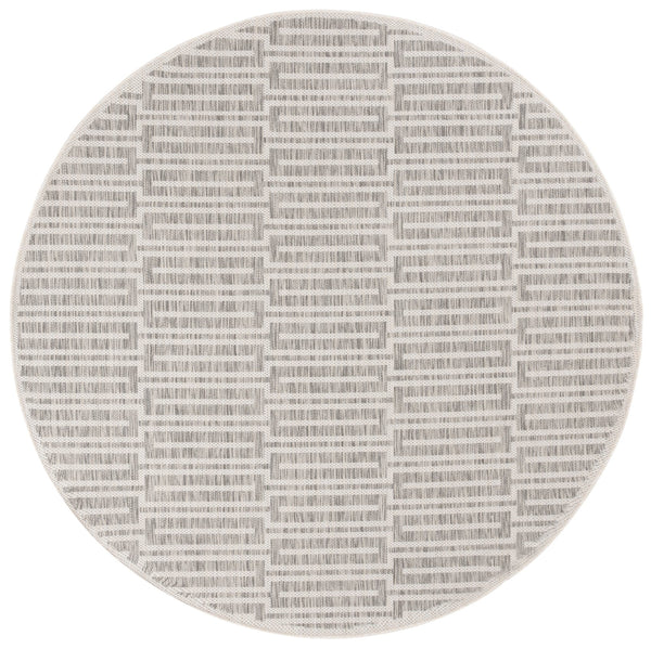 Safavieh Beach Area Rug - Timeless Grey & Ivory Geometric Design, Durable Indoor/Outdoor Comfort For Any Space Grey ,Ivory Polypropylene Bhs418f-4