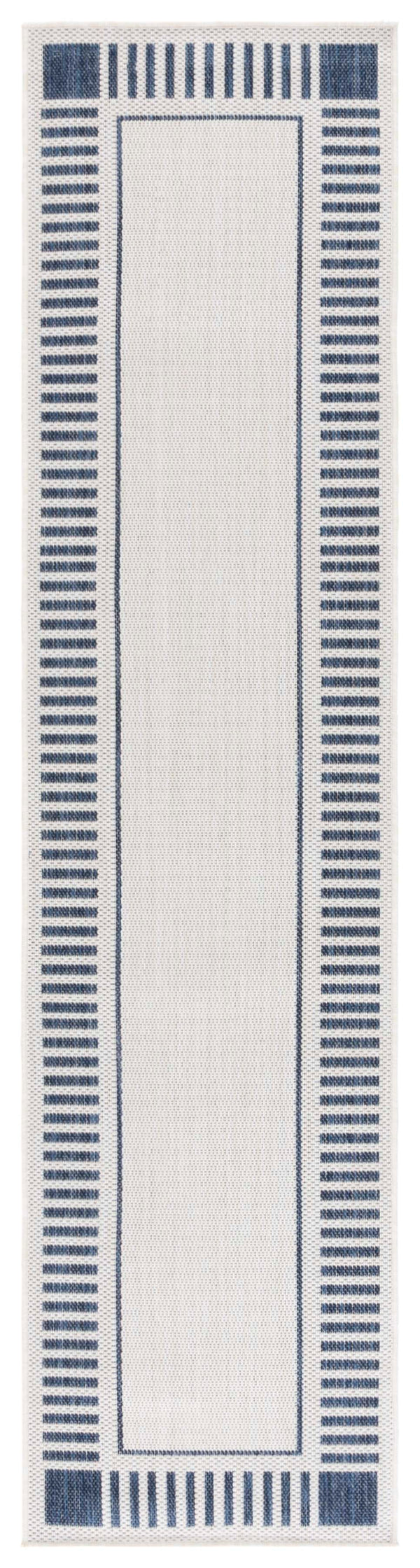 Safavieh Beach Coastal-inspired Area Rug In Elegant Ivory And Navy - Perfect For Indoor And Outdoor Spaces Ivory ,Navy Polypropylene Bhs420n-7sq