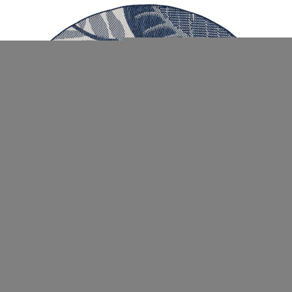 Safavieh Beach Elegant Navy And Ivory Area Rug – 6'7" Square, Durable Power-loomed Design For Indoor/Outdoor Use Navy ,Ivory Polypropylene Bhs422n-7r