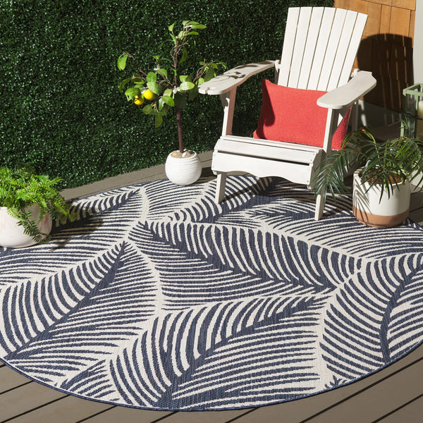 Safavieh Beach Elegant Navy And Ivory Area Rug – Durable, Nature-inspired Design For Indoor And Outdoor Use Navy ,Ivory Polypropylene Bhs426n-28
