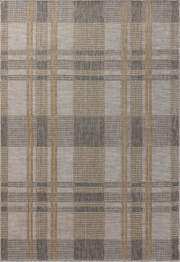 Loloi Birch BIR-05 Power Loomed Indoor/Outdoor Area Rug Bone ,Gold 100% Polypropylene Pile BIRCBIR-05BOGO5073