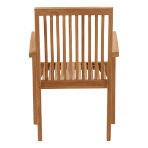 Karina Living Ashdown Arm Chair - Elegant Solid Teak Seating for Indoor/Outdoor Living, Weather Resistant Design BJ002