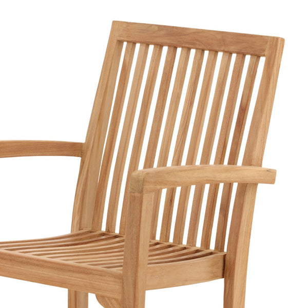 Karina Living Ashdown Arm Chair - Elegant Solid Teak Seating for Indoor/Outdoor Living, Weather Resistant Design BJ002
