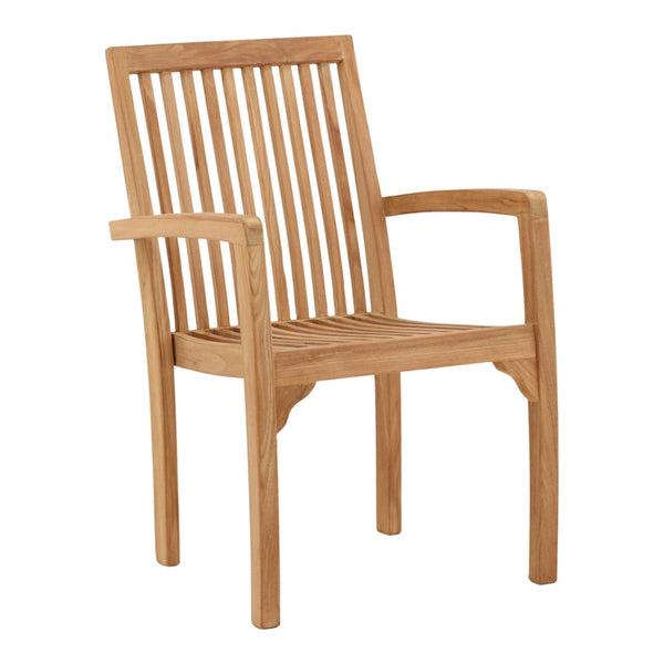 Karina Living Ashdown Arm Chair - Elegant Solid Teak Seating for Indoor/Outdoor Living, Weather Resistant Design BJ002