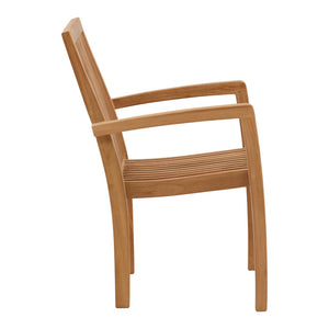 Karina Living Ashdown Arm Chair - Elegant Solid Teak Seating for Indoor/Outdoor Living, Weather Resistant Design BJ002