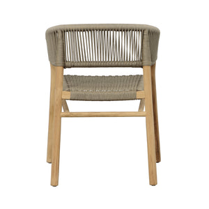 Dovetail,Dining Chairs,,Natural Wood Finish and Taupe Rope,Teak Wood with Synthetic Rope,UPS/FedEx,Light Brown,Brown,Brown,,Wood,Wood,Cotton,Jute,,REGULAR 15,$550 - $700 Bettina Outdoor Dining Chair BJ024 Dovetail Dovetail