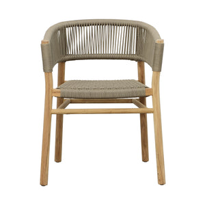 Dovetail,Dining Chairs,,Natural Wood Finish and Taupe Rope,Teak Wood with Synthetic Rope,UPS/FedEx,Light Brown,Brown,Brown,,Wood,Wood,Cotton,Jute,,REGULAR 15,$550 - $700 Bettina Outdoor Dining Chair BJ024 Dovetail Dovetail