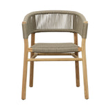 Dovetail,Dining Chairs,,Natural Wood Finish and Taupe Rope,Teak Wood with Synthetic Rope,UPS/FedEx,Light Brown,Brown,Brown,,Wood,Wood,Cotton,Jute,,REGULAR 15,$550 - $700 Bettina Outdoor Dining Chair BJ024 Dovetail Dovetail