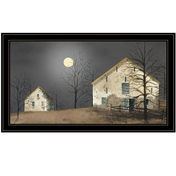 English Elm "still of the Night" Billy Jacobs Nocturnal Landscape Art Matte Black Framed Print B06787418