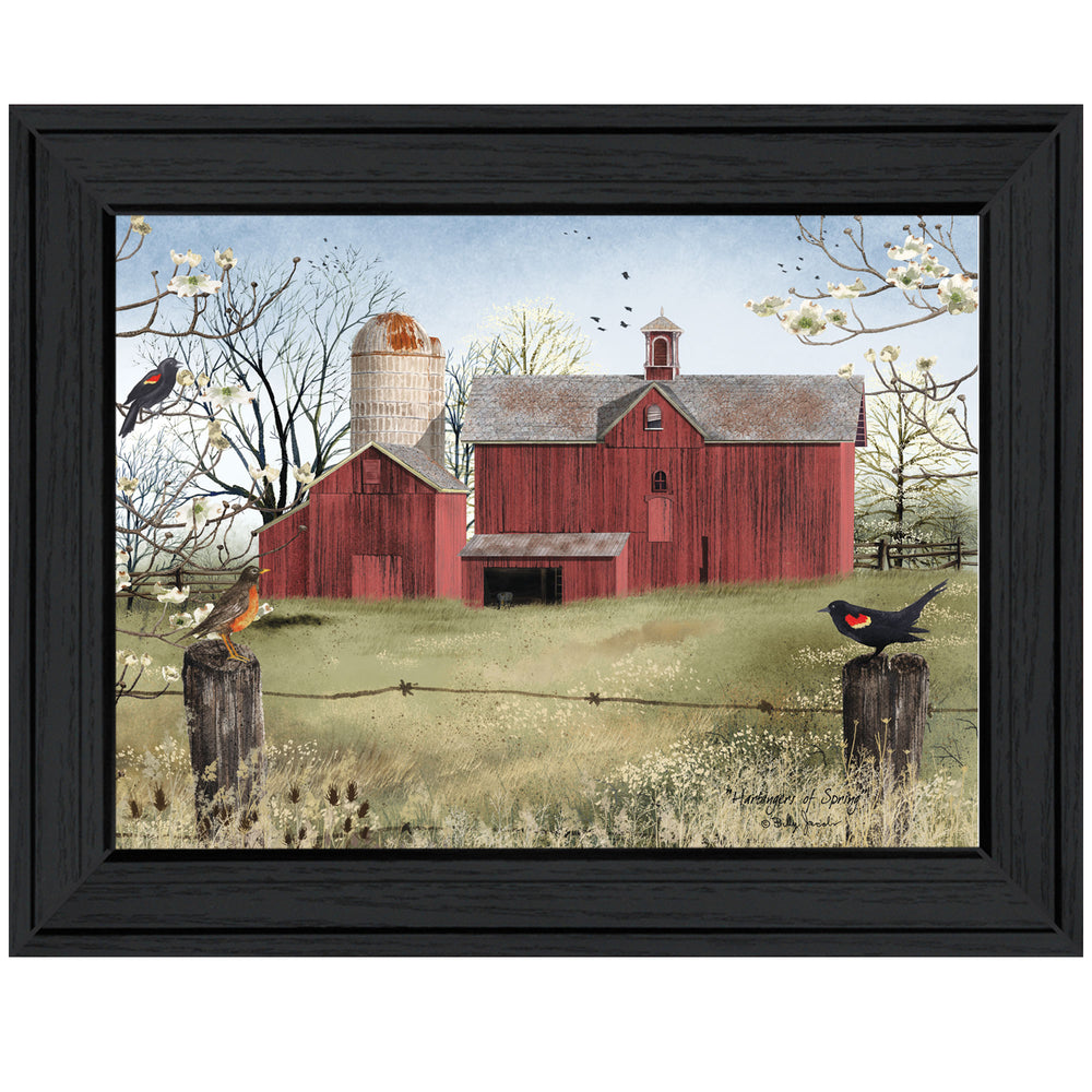 English Elm "harbingers of Spring" Billy Jacobs Pastoral Framed Print Matte Black Wood Wall Art B06787416