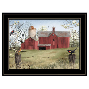 English Elm "harbingers of Spring" Billy Jacobs Pastoral Framed Wall Art Black Wood Print B06785183