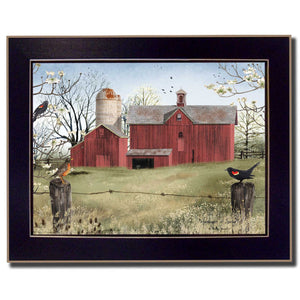 English Elm "harbingers of Spring" Billy Jacobs Framed Canvas Art Farmhouse Pastoral Wall Print B06785184